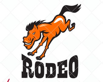 rodeo svg, horse dxf, cowboy bronco svg, jpg, png, dxf cutting files, clip art, printable, iron-on, rodeo