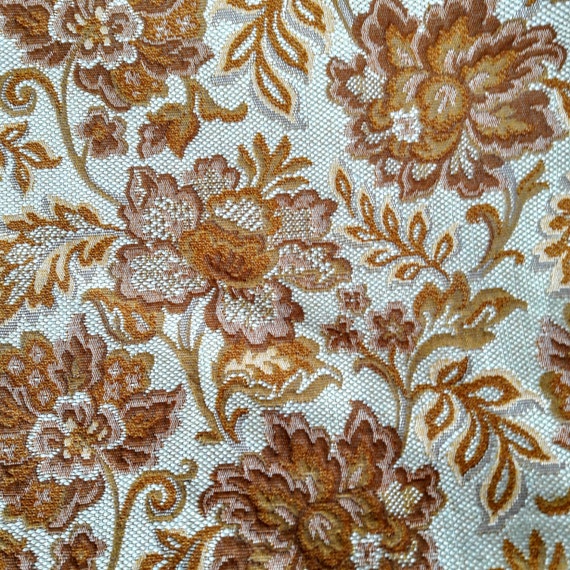 Yellow Brocade Tapestry Fabric