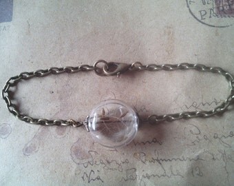 Dandelion flower bracelet-bronze-