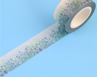 lavender washi tape, floral washi tape, paper tape, bullet journal supplies, planner decal, lavender stationery, save the bees, wild flowers
