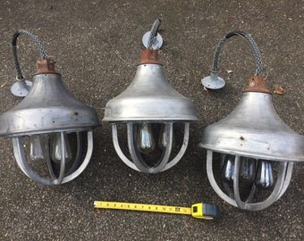 Crouse-Hinds Industrial Vintage Explosion Proof Lighting EVA 450 Set of Three