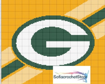 Green Bay Packers Crochet Graph Stitch Size: 150W x 160H