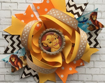The Lion Guard Hair Bow, Kion Hair Bow, Disney World Hair Bow, The Lion King, Lion Guard Birthday, Lion Guard Party, Animal Kingdom, hairbow
