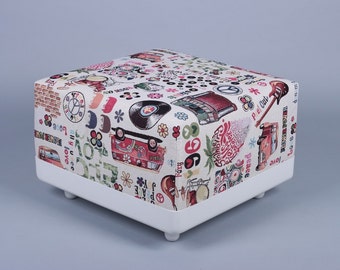 FeierbachCube stool 70s seat cube zip