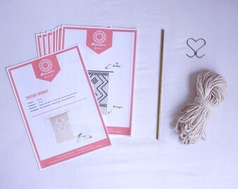 Kit macramé/ Tutoriel macrame/ Tuto macrame/ Kit macrame DIY/ Kit DIY/ Macrame pattern/ Patron macramé/ Kit création/ Gift kit/ Macrame