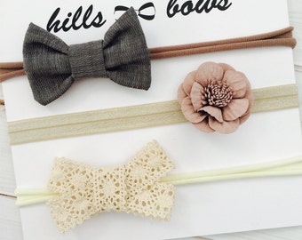Baby Headbands Set, Baby Girl Headbands, Baby Headband, Baby Girl Bows, Newborn Headbands, Baby Hair Bows, Baby Head Bands
