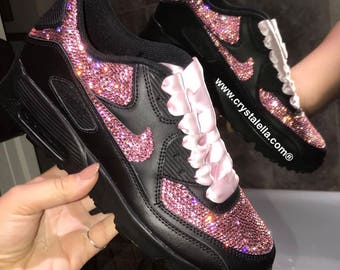 Nike Air Max 90's Swarovski Crystallised in Certifed Pink Diamond Swarovski Crystals