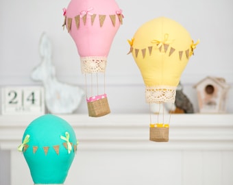 Hot air balloon,single hot air balloon,nursery decoration,baby shower decor,photo prop,hot air balloon hanging,hot air balloon baby shower