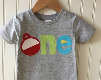 Pastel o-fish-ally ONE birthday tee. The BIG one first birthday shirt. Bobber, fishing, boating, vacation, trip, birthday shirt. Any age.
