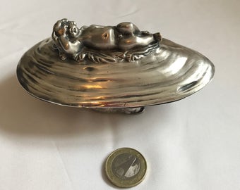 Beautiful silver plated brass jewelry box