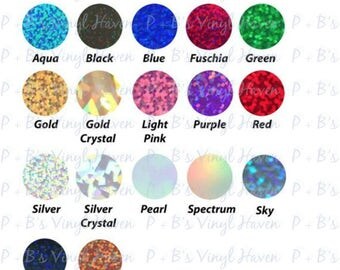 SISER®/EasyWeed HOLOGRAPHIC Heat Transfer Vinyl (Iron-On)/Heat Press/HTV Vinyl/Shirt Vinyl/Appliqué/Holographic Vinyl by Sheet/Yard