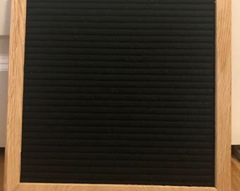 10"x 10" Real Wood Frame Felt Letterboard with 290 3/4'' Characters