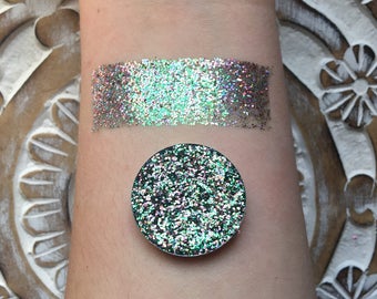 Holographic fairy dust pressed glitter eyeshadow, 26mm magnetic pan or jar