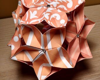 Origami Mobile - Orange Sakura Flowers
