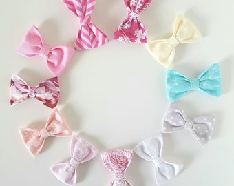 Mini Bows, Baby Clips, Baby Headbands, Baby mini Bows, Hair Bows, Hair Accessories, Newborn Headband, Infant Headbands, Baby Girl Headbands
