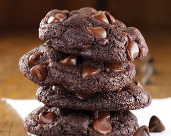 Double Chocolate Chip Cookies, reduced-sugar