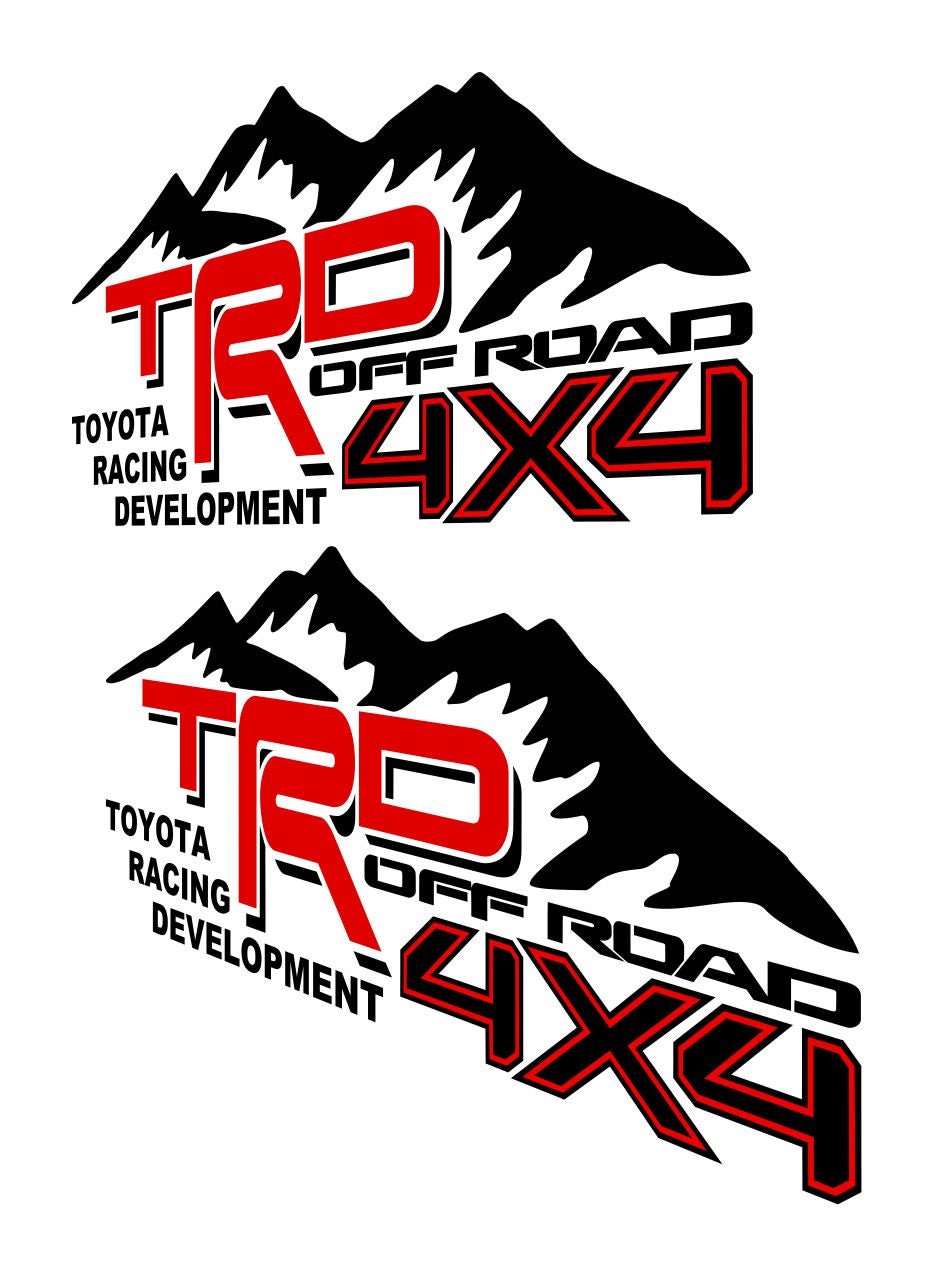 TRD Off Road Mountain Decals 6X14 Toyota Tundra Tacoma 4X4