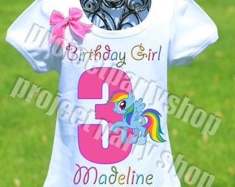My Little Pony Birthday Shirt, Rainbow Dash Birthday Shirt