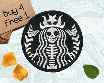 Zombie Starbucks Patches Starbucks Patches Iron On Patch Jacket Patch