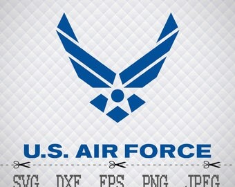 U.S. Air Force Logo SVG DXF EPS Png Digital Cut Vector Files for Silhouette Studio Cricut Design Space Cameo & Cricut Explore Vinyl Decal