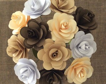 Brown paper flowers | Etsy