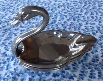 Vintage Swan Nesting Ashtrays Change Trays Trinket Holders