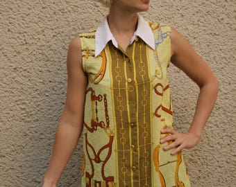 80's, 90's vintage shirt / white collar