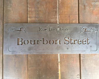 Bourbon street sign | Etsy