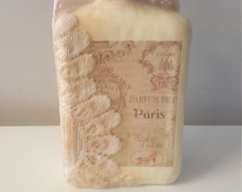 Vintage Decor, Decorated Paris Perfume Bottle