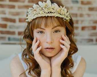 Wedding wax orange blossom crown. bridal crown - Remembrance crown no. 2203