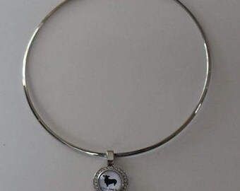 A Corgi Loves Me - Silver Choker Style Necklace