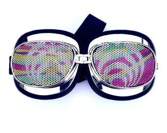 Bassnectar bassdrop colorstorm Scooter-style graphic fesival goggles