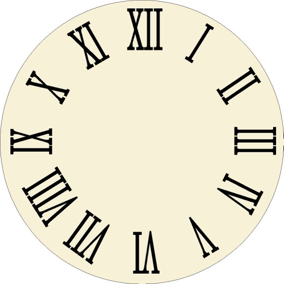 sale half off farmhouse clock roman numerals stencil 7 in