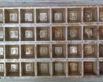 Antique Metal Chocolate Mold ~ Fruit~Nut ~ 1930's