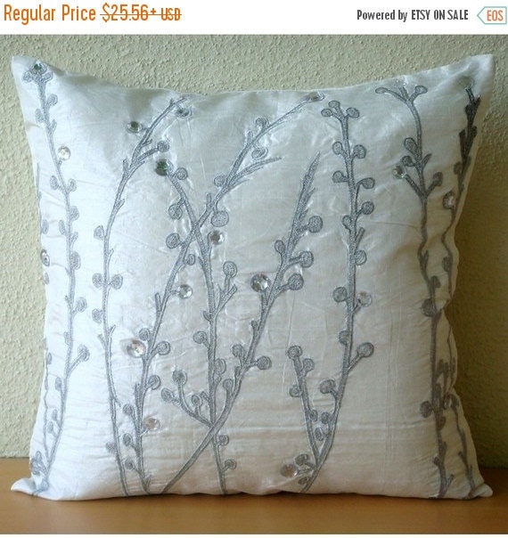 15 HOLIDAY SALE Designer White Pillow Cases by TheHomeCentric