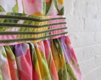 Spring Tea Dress {cherry tulips } size 4-6 / On Sale