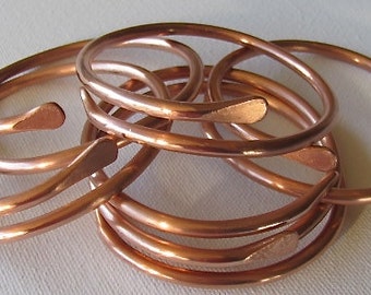 Copper Bangle Bracelet. ONSALE. Arthritus Bracelet.Chakras Cuff. Pure Copper Wristlet.