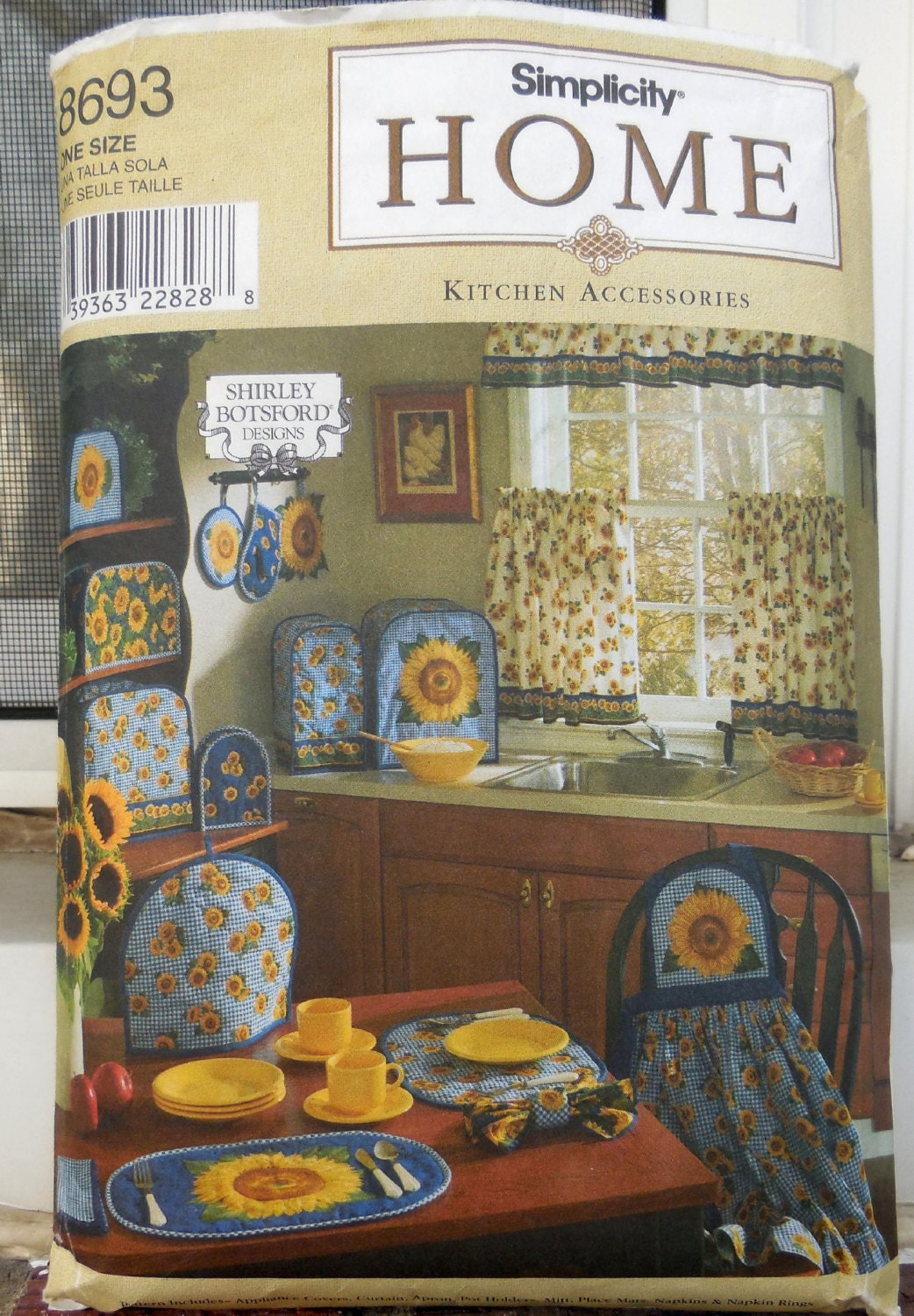 Uncategorized Kitchen Appliance Cover simplicity 8880 8693 sunflower themed home decor items for 3 99
