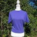 ON SALE 50s Purple Cashmere Sweater size Medium Large Peck and Peck Hadley Cashmere Bust 40