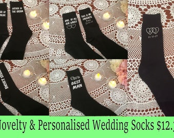 Groom socks-Groomsmen-novelty socks-personalized socks-father of the bride socks-father of the groom sock- wedding gift-personalised