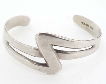 Vintage European Silver Bangle-Bracelet - .925 Silver