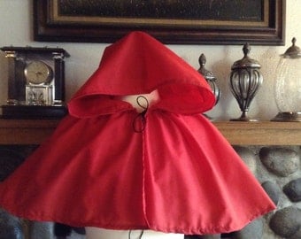 Little Red Riding hood costume, fairy tale, womens costume, Halloween Red Riding hood cape