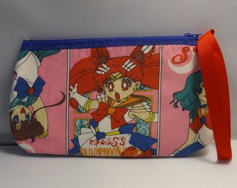 Sailor Moon Wristlet / Pouch -- Handmade OOAK Anime' Japanese Sailor Moon Supers