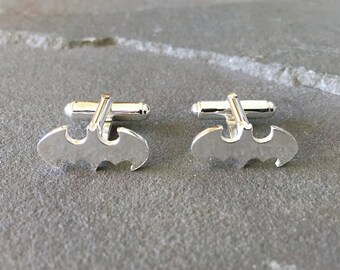 Sterling Silver Batman Cufflinks, Gifts for Techies, Superhero Gifts, Geeky Gifts, Batman Cufflinks, Superhero Cufflinks, Comic Con Jewelry