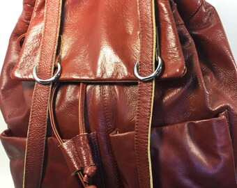 Vintage leather backpack