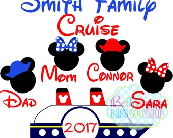 DISNEY CRUISE Personalized Iron On Transfer Mickey Minnie