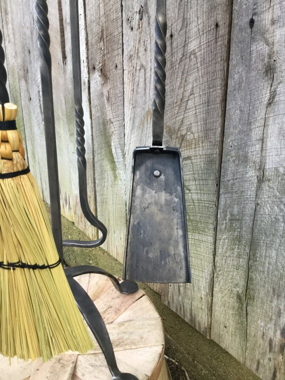 Hand fireplace set with twists choose your length