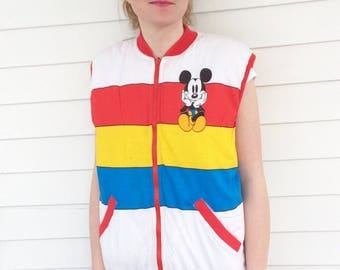 Mickey Mouse Vest Walt Disney Co M Reversible