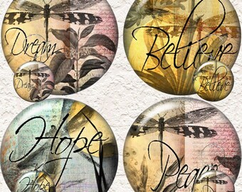 Dragonfly Coaster Set 3.5" in Size With or Without a Matching Set of 4 Wine Charms 1.5" Buy 3 Sets Get 1 Full Set Free 065WC