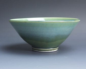 Handmade porcelain soup cereal rice ice cream bowl 2.5 cup jade green 3788